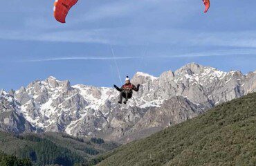 Parapente Run&fly aterrizando